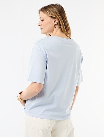 T-shirt a righe in jersey a maniche corte