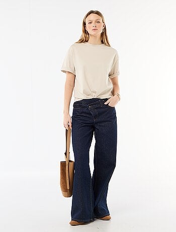 T-shirt a righe in jersey a maniche corte