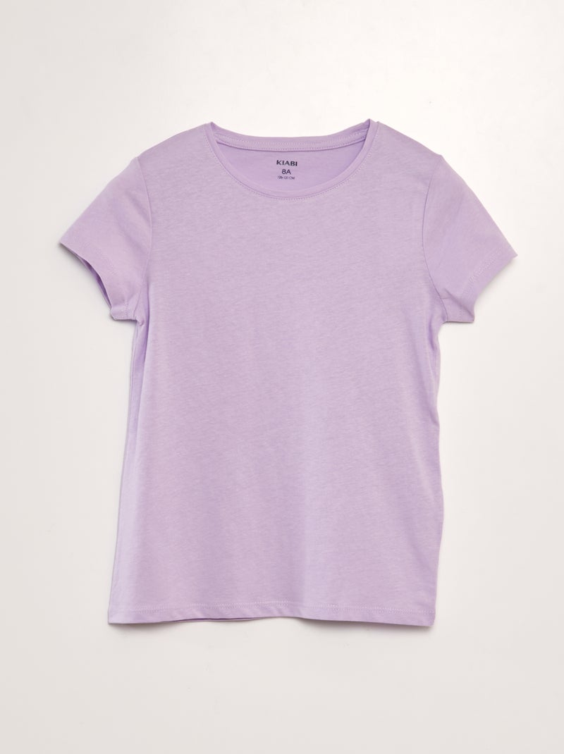 T-shirt in jersey tinta unita VIOLA - Kiabi