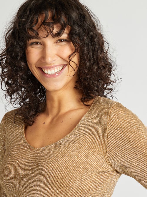 T-shirt in lurex dorato 'Only maternity' - Kiabi