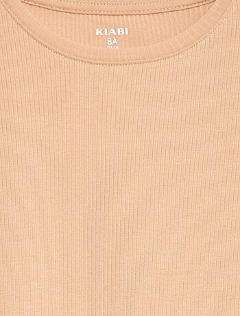 T-shirt in maglia a coste