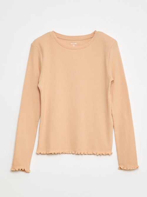 T-shirt in maglia a coste - Kiabi