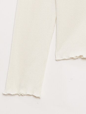 T-shirt in maglia a coste