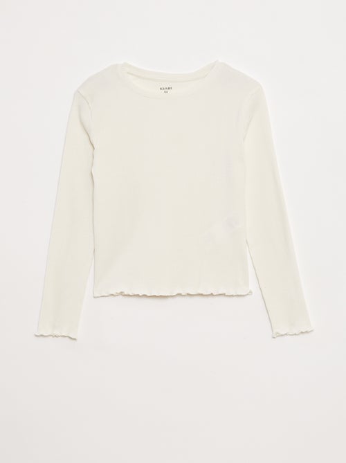 T-shirt in maglia a coste - Kiabi