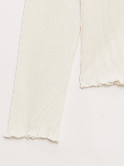 T-shirt in maglia a coste - Kiabi