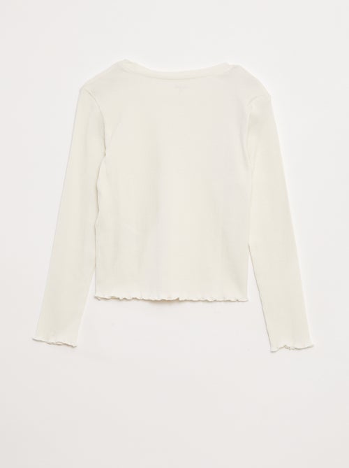 T-shirt in maglia a coste - Kiabi