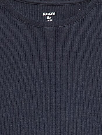 T-shirt in maglia a coste