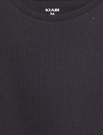 T-shirt in maglia a coste