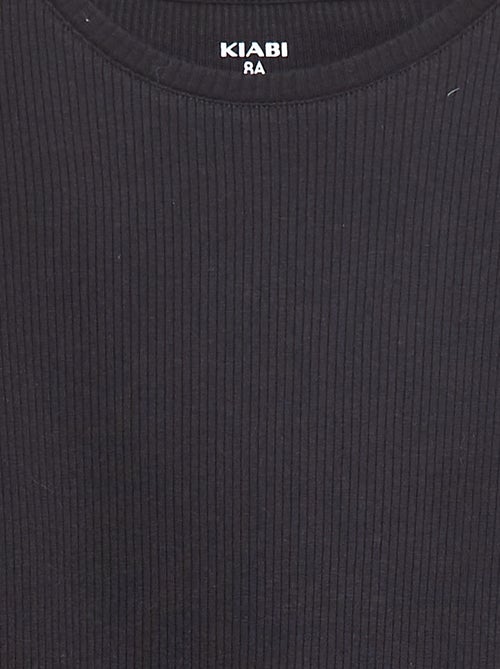 T-shirt in maglia a coste - Kiabi