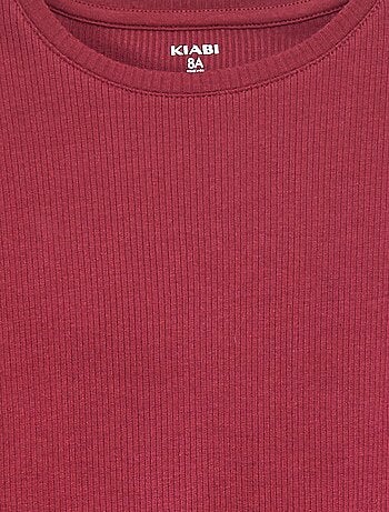 T-shirt in maglia a coste
