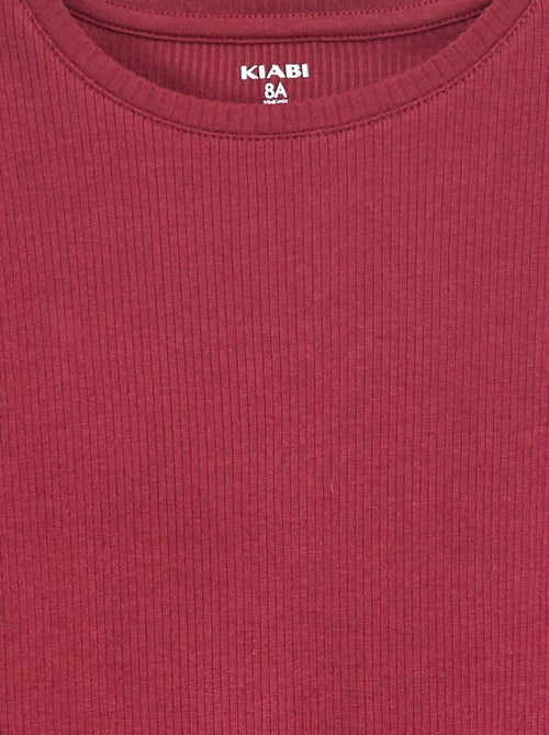 T-shirt in maglia a coste - Kiabi