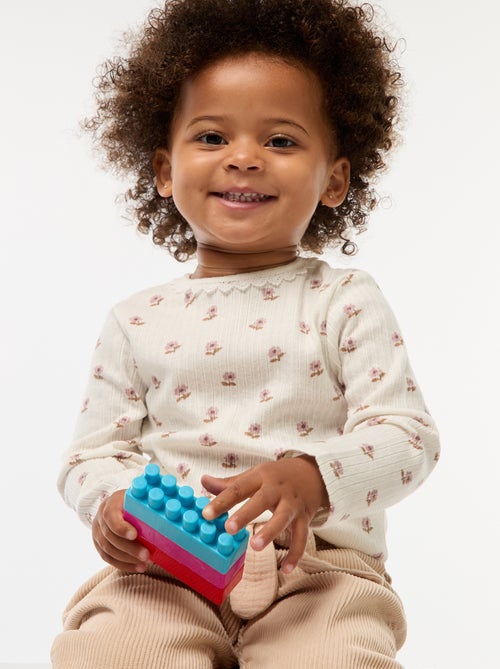 T-shirt in maglia a costine - Kiabi