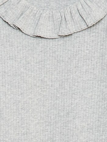 T-shirt in maglia a costine