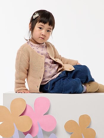 T-shirt in maglia a costine