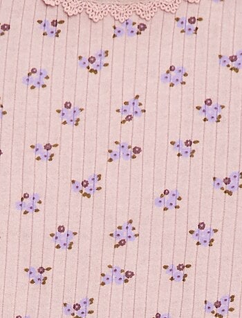 T-shirt in maglia a costine