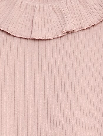 T-shirt in maglia a costine
