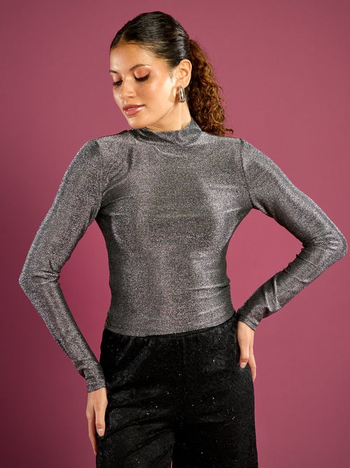 T-shirt in maglia bisou con schiena scoperta - Kiabi