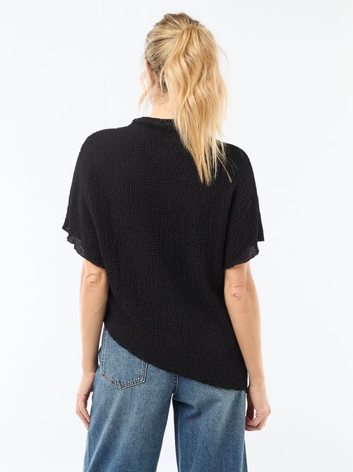 T-shirt in maglia con base asimmetrica - Kiabi