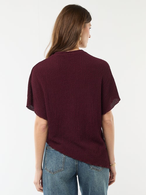 T-shirt in maglia con base asimmetrica - Kiabi