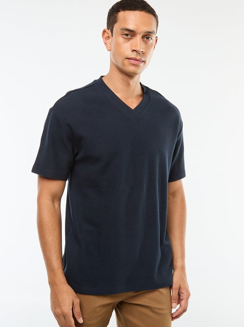T-shirt in maglia con scollo a V - Kiabi