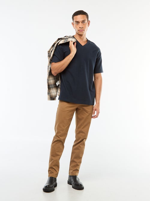 T-shirt in maglia con scollo a V - Kiabi