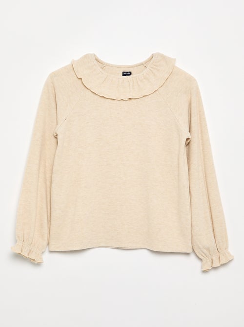 T-shirt in maglia doudou - collezione facile da indossare - Kiabi
