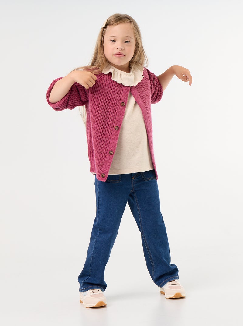 T-shirt in maglia doudou - collezione facile da indossare Beige - Kiabi