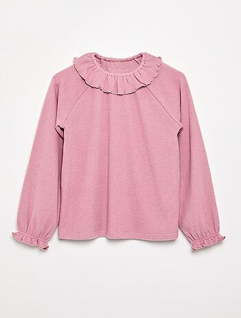 T-shirt in maglia doudou - collezione facile da indossare