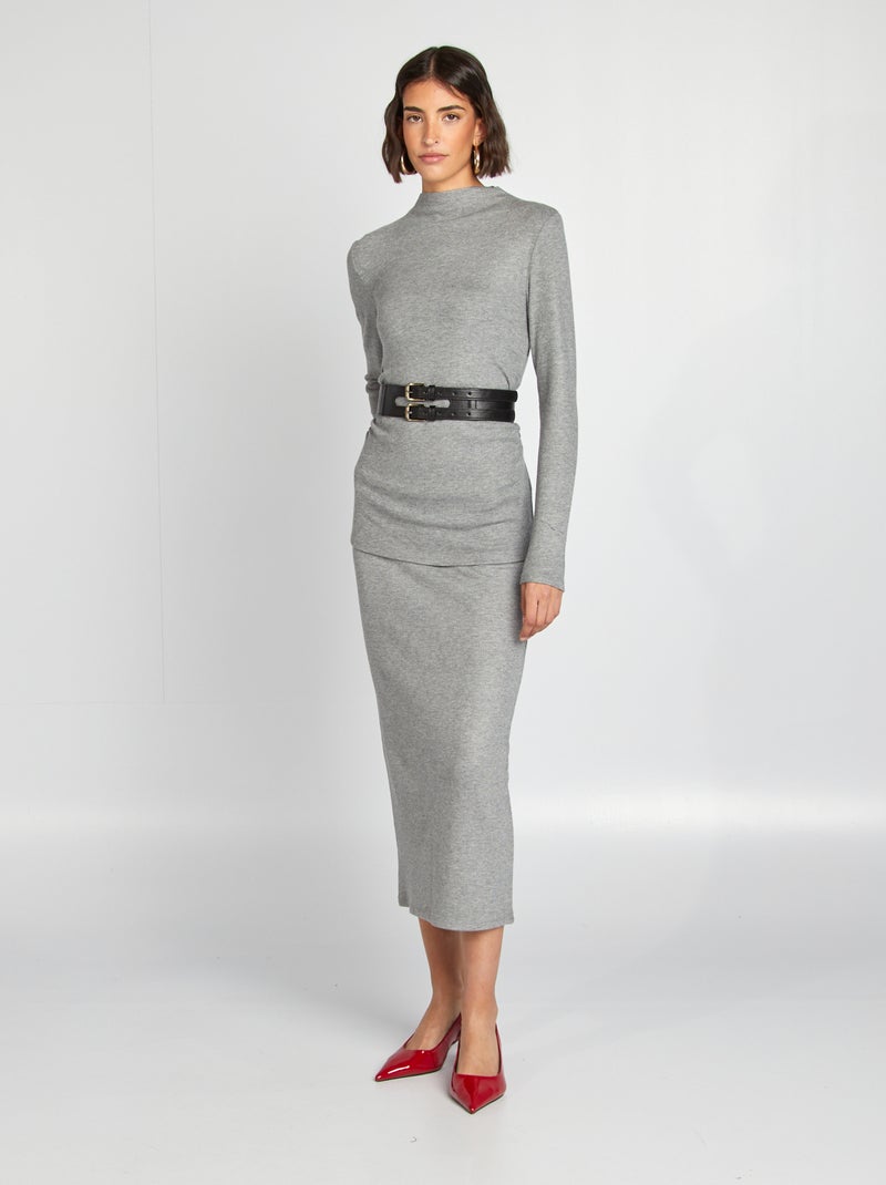 T-shirt in maglia doudou GRIGIO - Kiabi