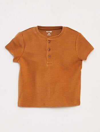 T-shirt in maglia goffrata
