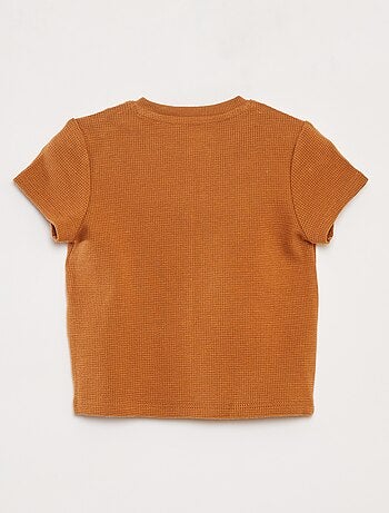 T-shirt in maglia goffrata