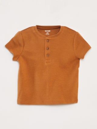 T-shirt in maglia goffrata