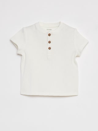 T-shirt in maglia goffrata