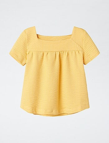 T-shirt in maglia goffrata 'Guppy'