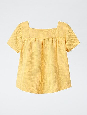T-shirt in maglia goffrata 'Guppy'