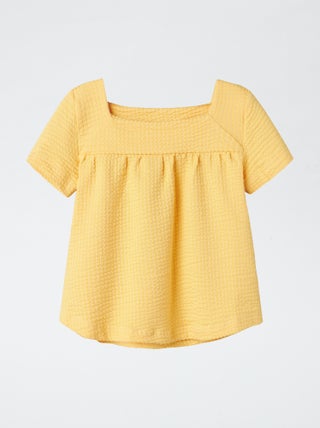 T-shirt in maglia goffrata 'Guppy'