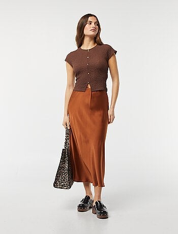 T-shirt in maglia goffrata