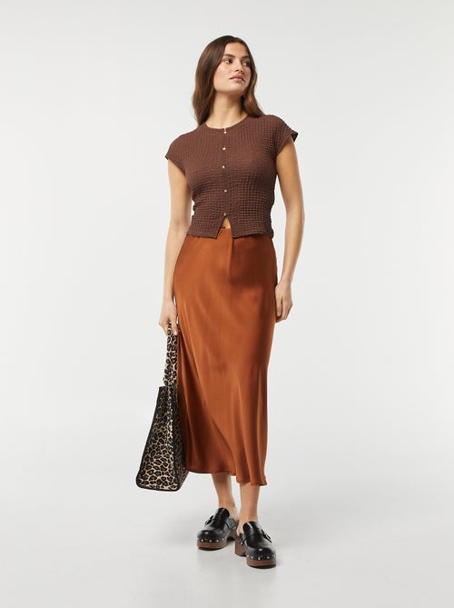 T-shirt in maglia goffrata - Kiabi