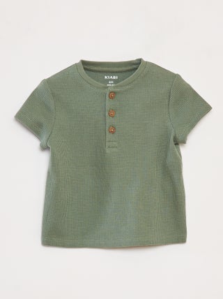 T-shirt in maglia goffrata
