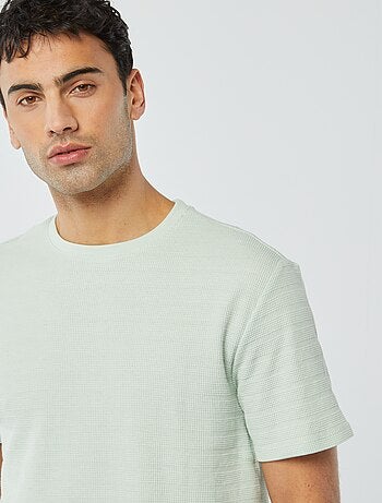 T-shirt in maglia jacquard grafica