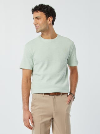 T-shirt in maglia jacquard grafica