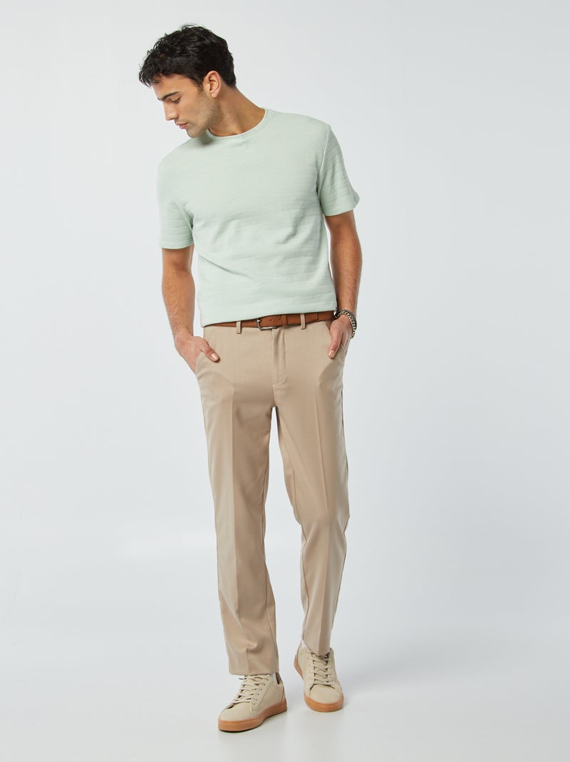 T-shirt in maglia jacquard grafica blu - Kiabi