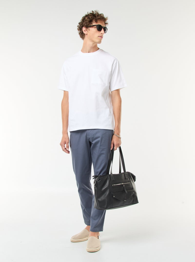 Hanes Originals - Maglietta Uomo Maniche Corte Con Tasca, Jersey Tri-Blend Morbido E Leggero, Girocollo
