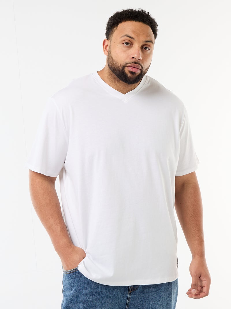 T-shirt in maglia jersey a maniche corte Bianco - Kiabi