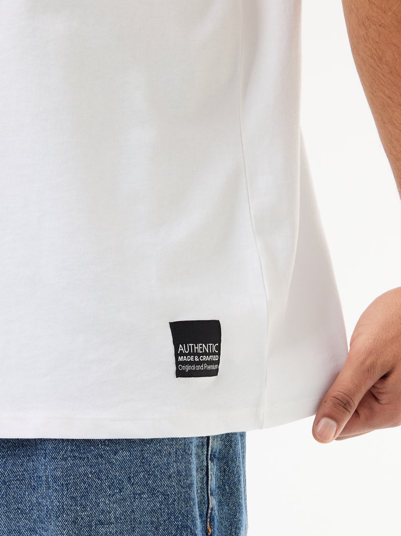 T-shirt in maglia jersey a maniche corte Bianco - Kiabi
