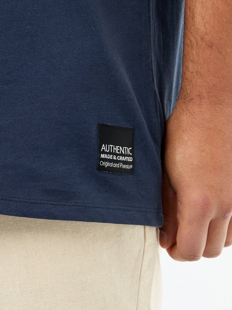 T-shirt in maglia jersey a maniche corte Blu - Kiabi