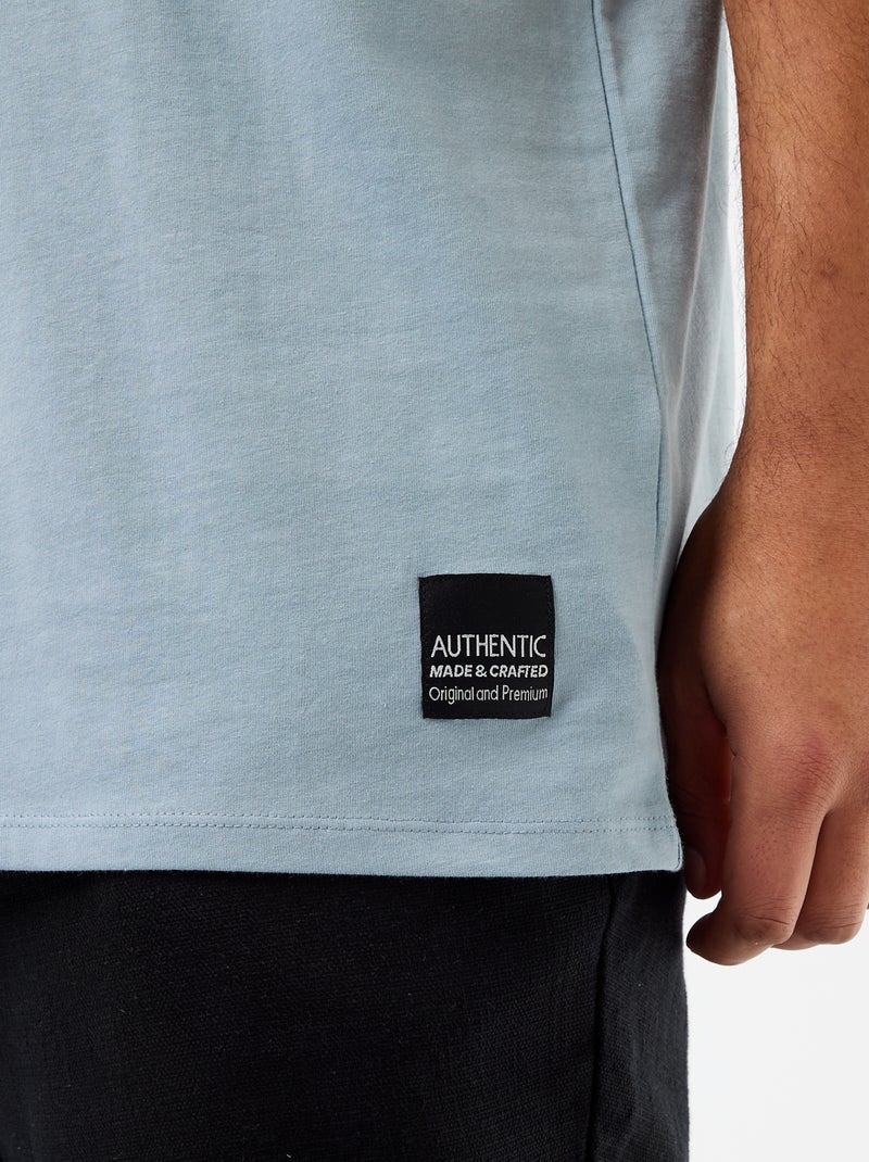 T-shirt in maglia jersey a maniche corte Blu - Kiabi