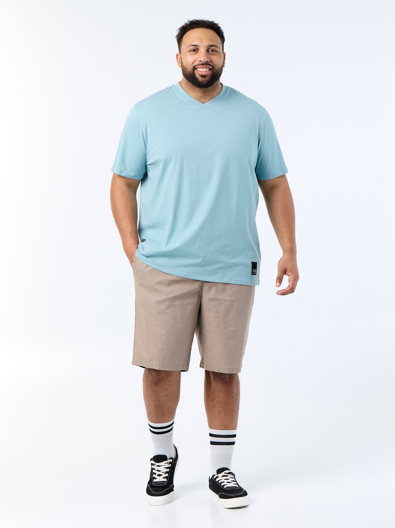 T-shirt in maglia jersey a maniche corte Blu - Kiabi