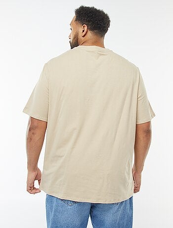 T-shirt in maglia jersey a maniche corte e scollo a V