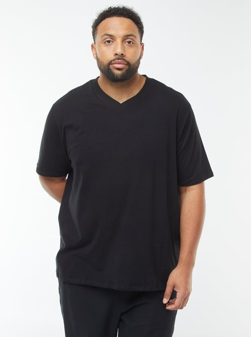 T-shirt in maglia jersey a maniche corte e scollo a V - Kiabi